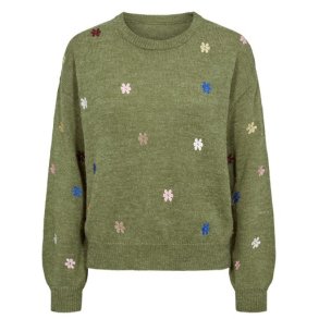 N�MPH - NUFLORIE PULLOVER - Calla Green