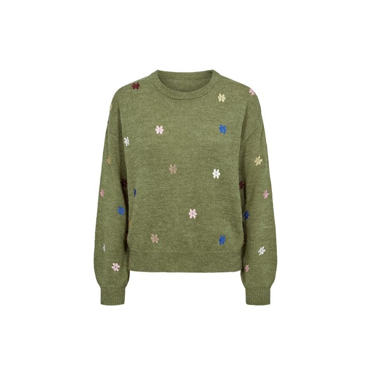 N�MPH - NUFLORIE PULLOVER - Calla Green