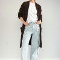 N�MPH - NUZINDI LONG CARDIGAN - Black Coffee