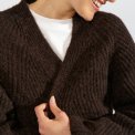 N�MPH - NUZINDI LONG CARDIGAN - Black Coffee