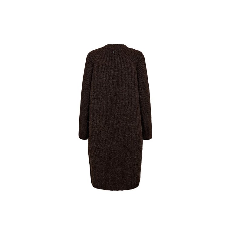 N�MPH - NUZINDI LONG CARDIGAN - Black Coffee
