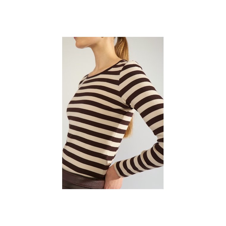 N�MPH - NUMIXIE LS T-SHIRT - GOTS - Black Coffee