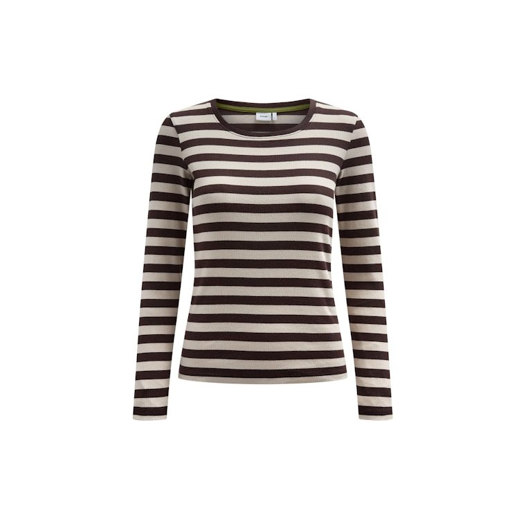 N�MPH - NUMIXIE LS T-SHIRT - GOTS - Black Coffee