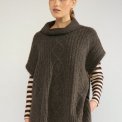 N�MPH - NUJOLINE PONCHO - Black Coffee