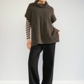 N�MPH - NUJOLINE PONCHO - Black Coffee