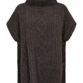 N�MPH - NUJOLINE PONCHO - Black Coffee