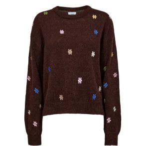 N�MPH - NUFLORIE PULLOVER - Black Coffee