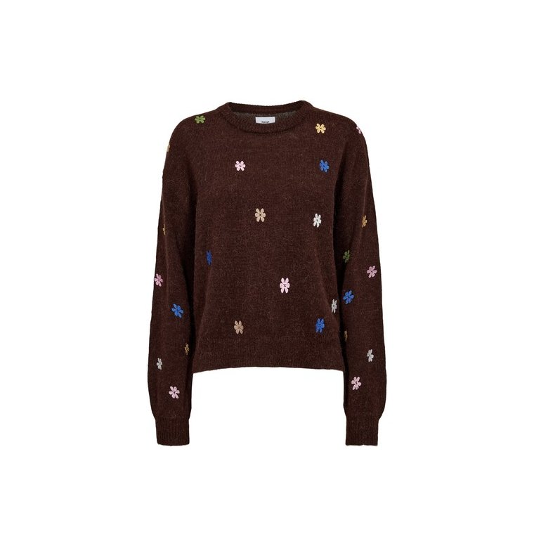 N�MPH - NUFLORIE PULLOVER - Black Coffee