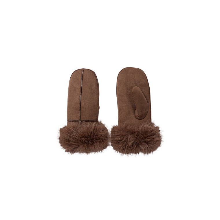 N�MPH - NUGORINA MITTENS - Black Coffee