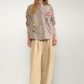 N�MPH - NUKACEY EMBROIDERY SHIRT - Deep Taupe