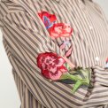 N�MPH - NUKACEY EMBROIDERY SHIRT - Deep Taupe