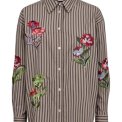 N�MPH - NUKACEY EMBROIDERY SHIRT - Deep Taupe