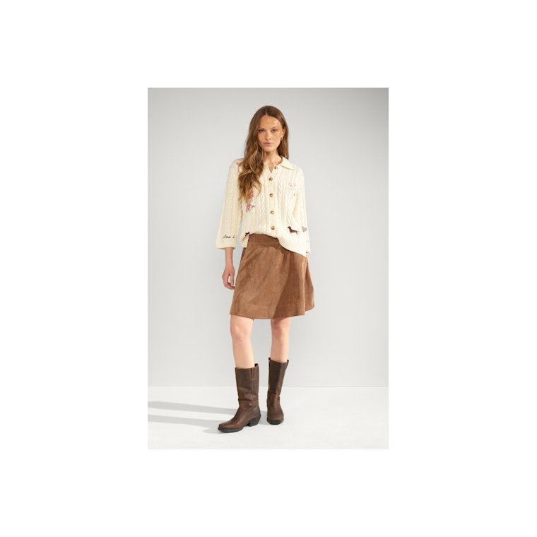 N�MPH - NUCELISE MINI SKIRT - Deep Taupe