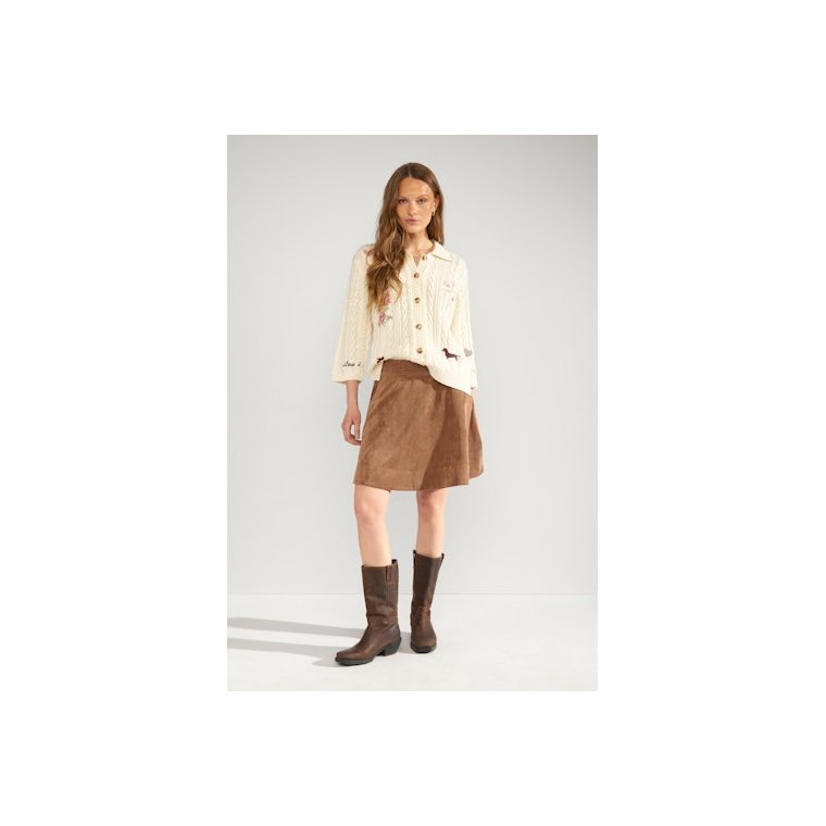 N�MPH - NUCELISE MINI SKIRT - Deep Taupe