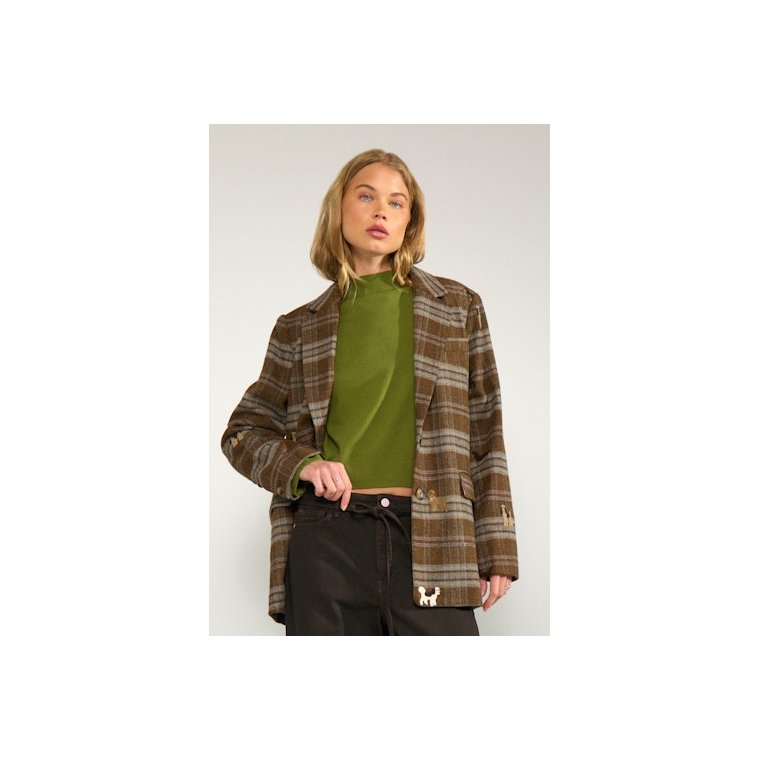 N�MPH - NUEZMA OVERSIZE BLAZER - Kelp