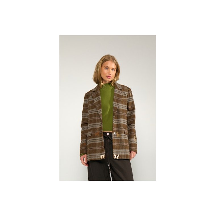 N�MPH - NUEZMA OVERSIZE BLAZER - Kelp
