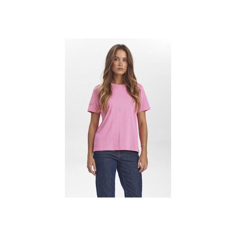 Nmph - NUSUIS T-SHIRT - GOTS - Pink Carnation