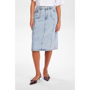 NMPH - NUTORONTO MIDI SKIRT - Light Blue Denim