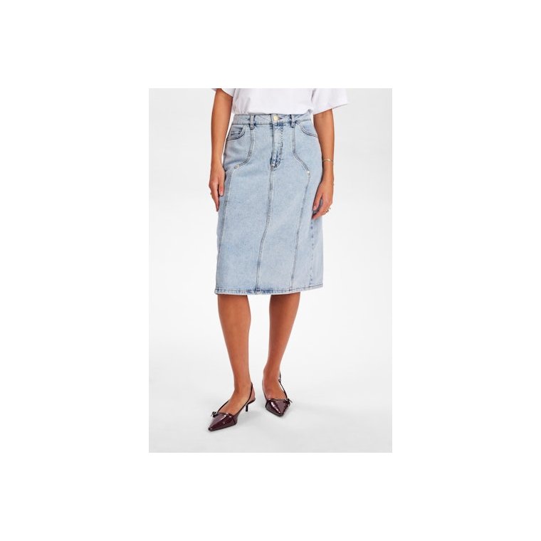 NMPH - NUTORONTO MIDI SKIRT - Light Blue Denim