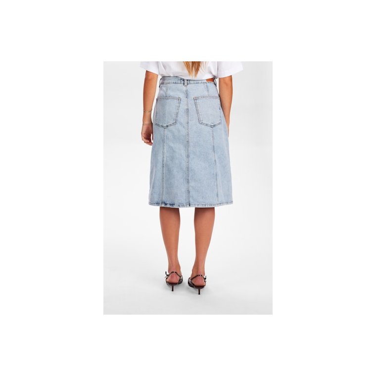 NMPH - NUTORONTO MIDI SKIRT - Light Blue Denim