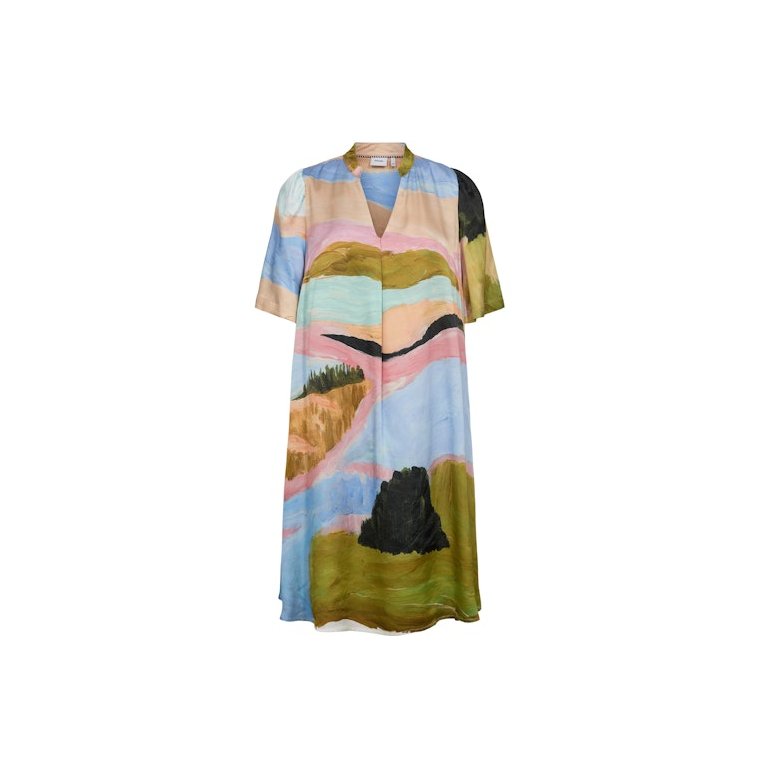N�mph - NUMEADOW V-NECK DRESS - Peony