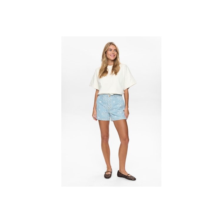 N�mph - NUDELILAH SHORTS - Light Blue Denim