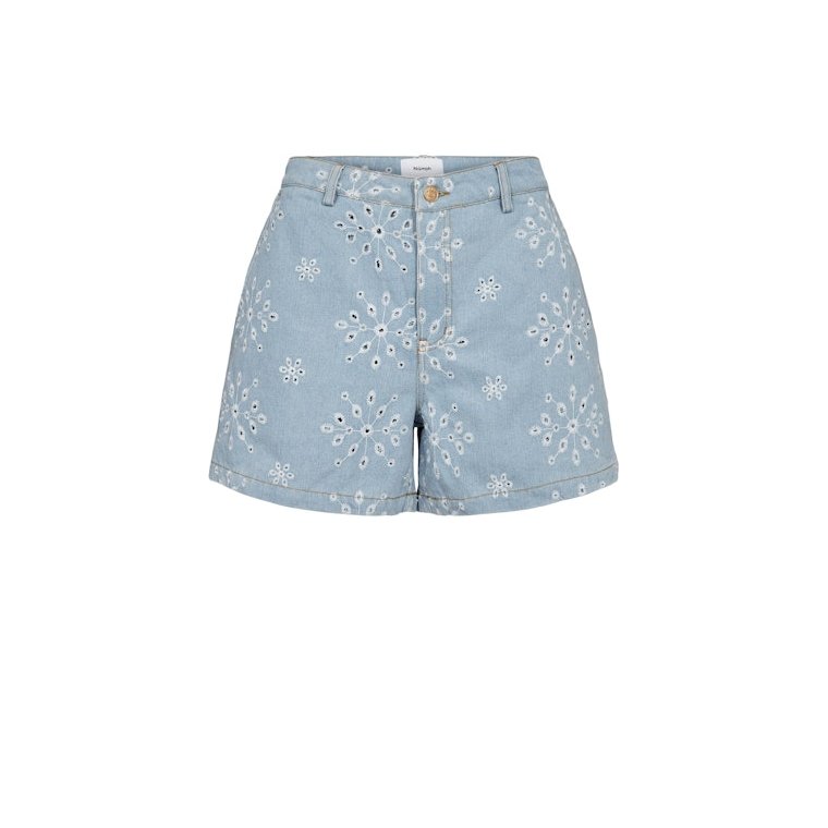 N�mph - NUDELILAH SHORTS - Light Blue Denim