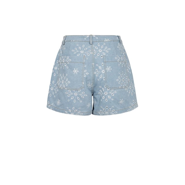 N�mph - NUDELILAH SHORTS - Light Blue Denim