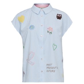N�mph - NUASHLEY EMBROIDERY SHIRT - Airy Blue