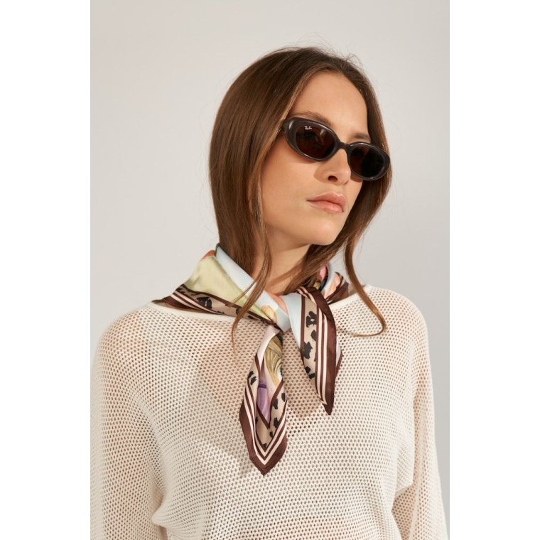 N�MPH - NUKAYLA SATIN SCARF - Airy Blue