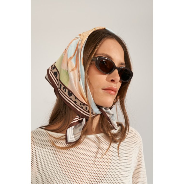 N�MPH - NUKAYLA SATIN SCARF - Airy Blue