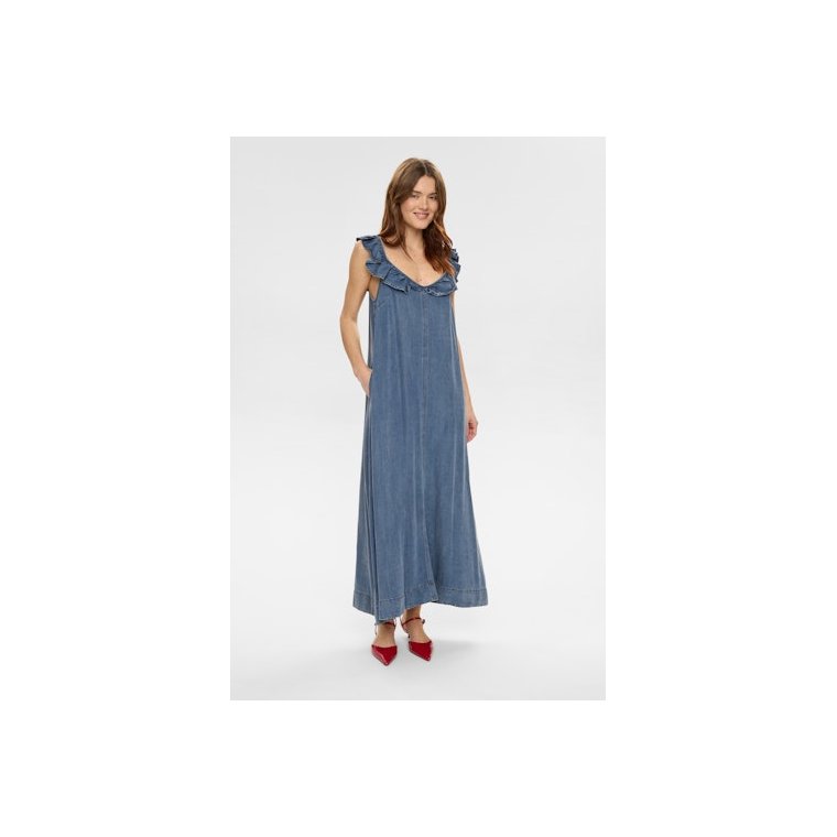 N�mph - NUELIDA DRESS - Snow Washed Denim