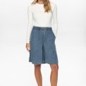 N�MPH - NUELIDA SHORTS - Snow Washed Denim