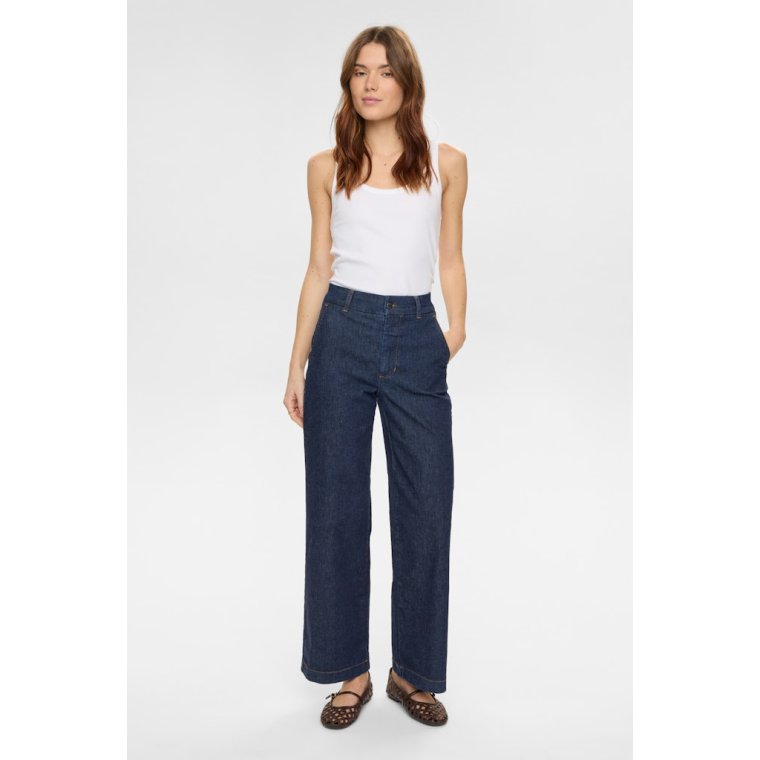 N�MPH - NUAMBER HR WIDE JEANS R3012 - Dark Blue Denim