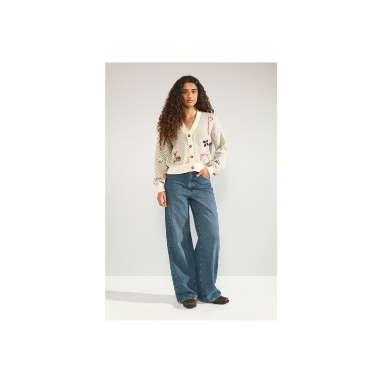 N�MPH - NURAVISSI CARDIGAN - Light grey mel
