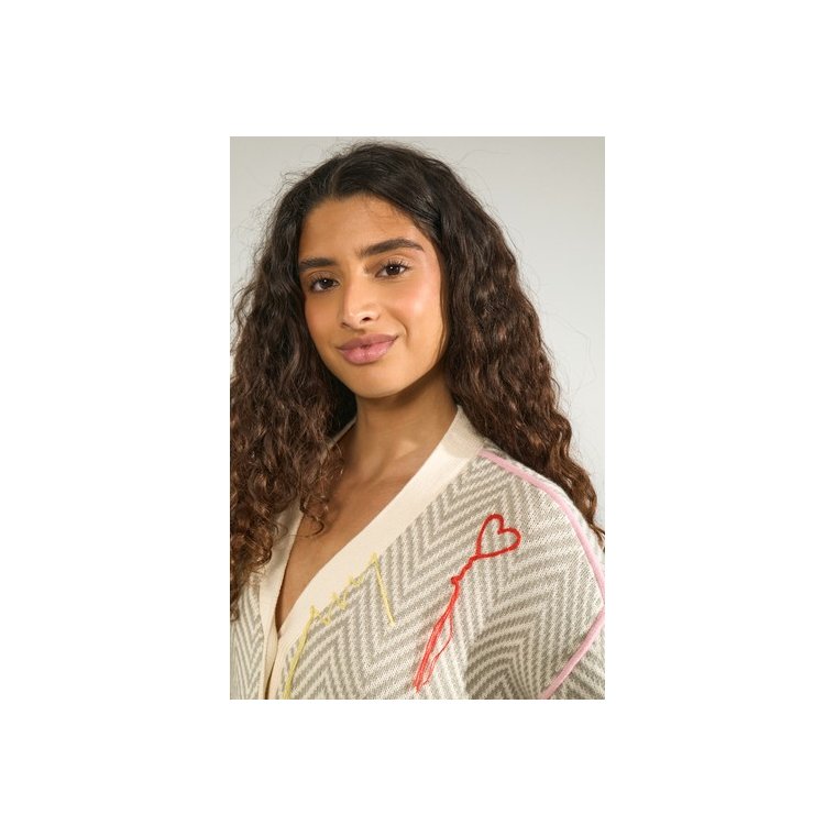 N�MPH - NURAVISSI CARDIGAN - Light grey mel