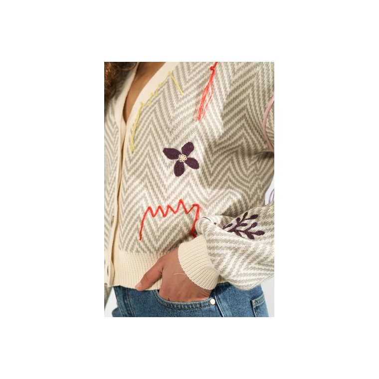 N�MPH - NURAVISSI CARDIGAN - Light grey mel