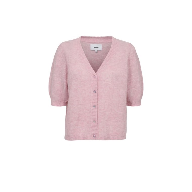 N�MPH - NURIETTE CHECK CARDIGAN - Pink Lady