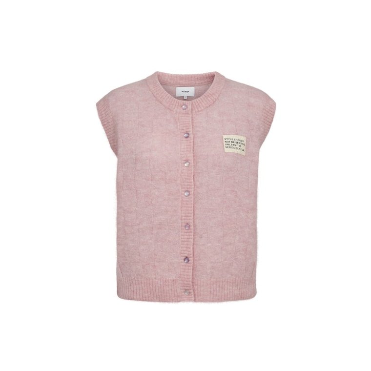 N�MPH - NURIETTE CHECK VEST - Pink Lady