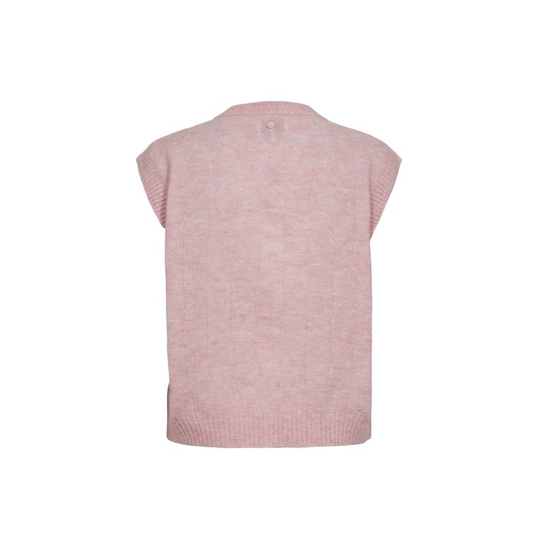 N�MPH - NURIETTE CHECK VEST - Pink Lady