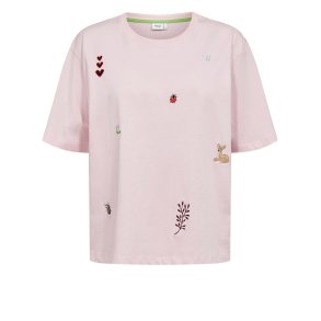 N�MPH - NUTENIA BOXY T-SHIRT- GOTS - Pink Lady