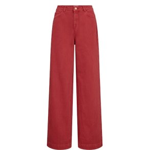 N�MPH - NUHAMILTON HR WIDE JEANS - Washed Mulberry Red Denim