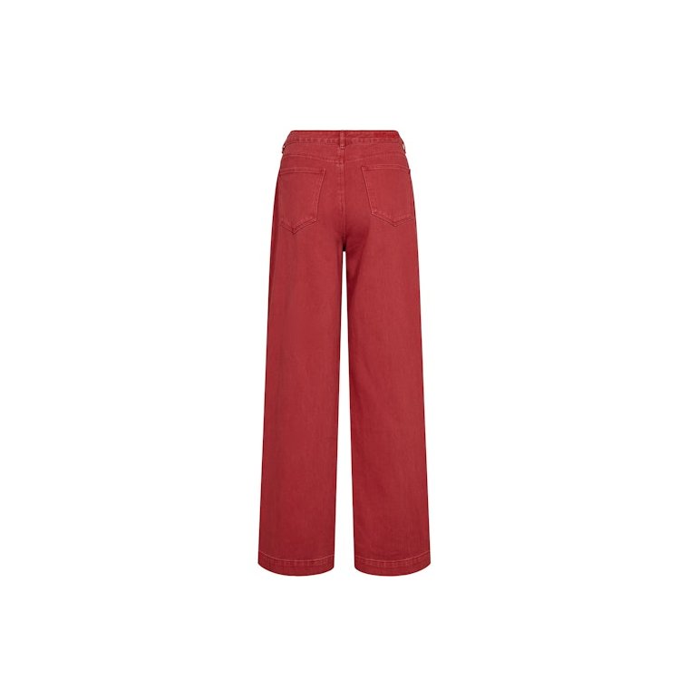 N�MPH - NUHAMILTON HR WIDE JEANS - Washed Mulberry Red Denim