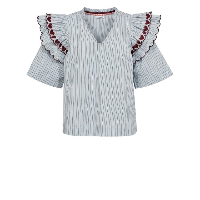 N�MPH - NUDITTY BLOUSE - Floaty Blue