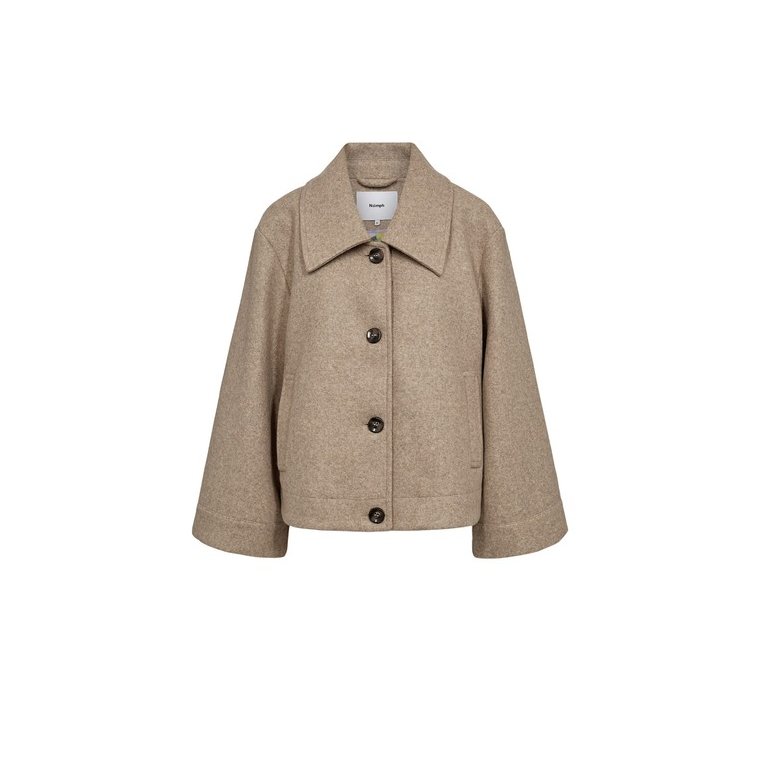 N�MPH - NUKIMMA SHORT JACKET - Sesame Melange