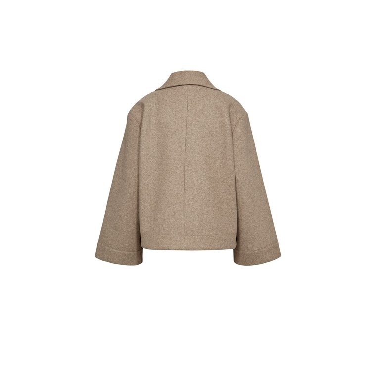 N�MPH - NUKIMMA SHORT JACKET - Sesame Melange