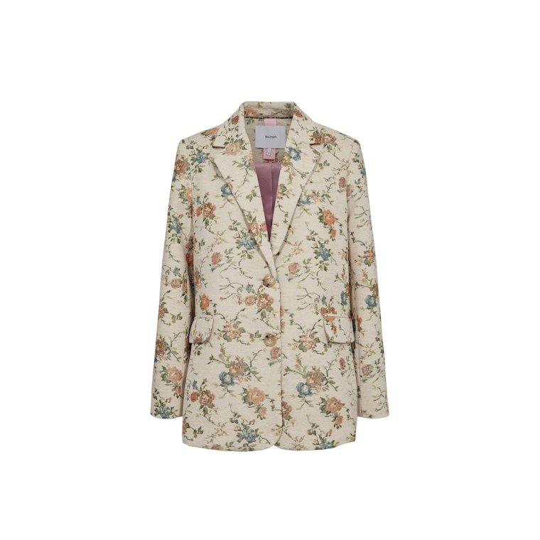 N�MPH - NUHARPA  OVERSIZE BLAZER - Whitecap Gray