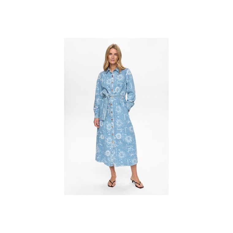 N�MPH - NUGISELLY DRESS - Light Blue Denim