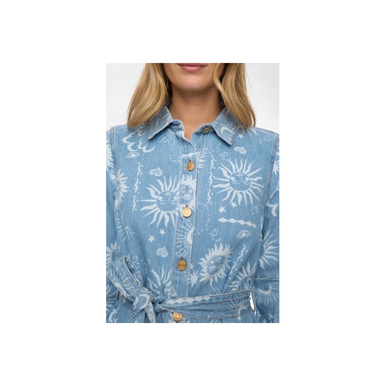 N�MPH - NUGISELLY DRESS - Light Blue Denim