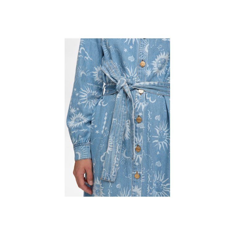 N�MPH - NUGISELLY DRESS - Light Blue Denim